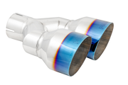 MBRP Burnt End Tip 2.5 ID Dual 4 OD Out 9.5 length Single wall 304 Stainless Steel Driver Side MBRP Tail Pipes
