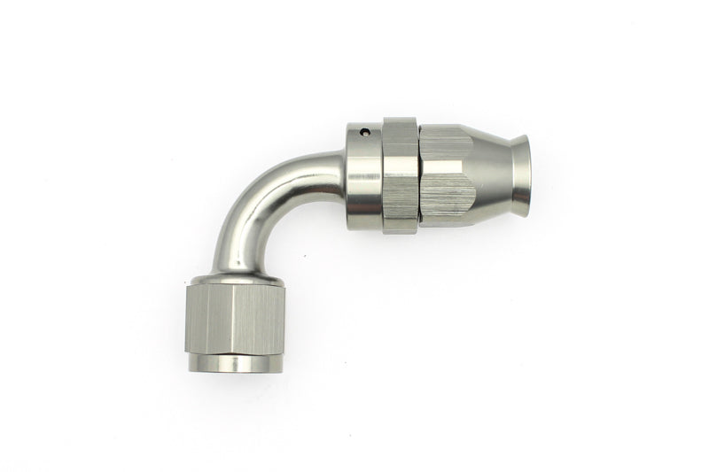 DeatschWerks 8AN Female Swivel 90-Degree Hose End PTFE (Incl. 1 Olive Insert) DeatschWerks Fittings