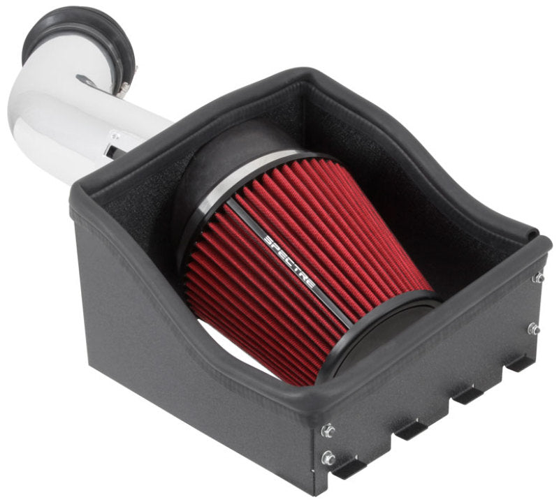 Spectre 11-14 Ford F150 SVT Raptor V8-6.2L F/I Air Intake Kit - Polished w/Red Filter Spectre Cold Air Intakes