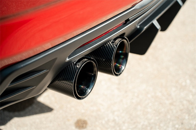 Corsa 2016-2024 Chevrolet Camaro SS / ZL1 Valved Axle-Back Exhaust w/ Black Carbon Fiber Quad Tips CORSA Performance Axle Back