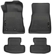 Husky Liners 15-22 Ford Mustang WeatherBeater Black Front & Second Seat Floor Liner Husky Liners Floor Mats - Rubber