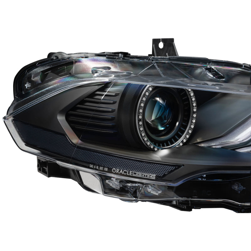Oracle Lighting 18-23 Ford Mustang Dynamic ColorSHIFT LED Headlights - Black Series ORACLE Lighting Headlights