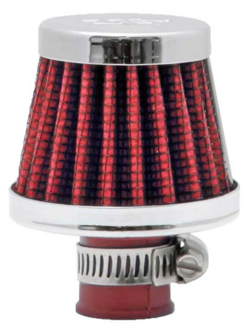 K&N 2in Base OD x .375in Flange ID x 1.75in H Rubber Base Crankcase Vent Filter K&N Engineering Air Filters - Universal Fit