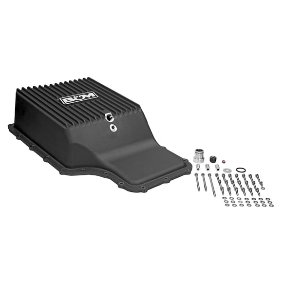B&M HI-TEK DEEP TRANSMISSION PAN - Black 71397 B&M Autoparts