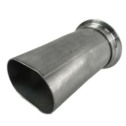 Granatelli 3.0in Round to 3.0in Oval Exhaust Adapter w/V-Band Granatelli Motor Sports Exhaust Adapters