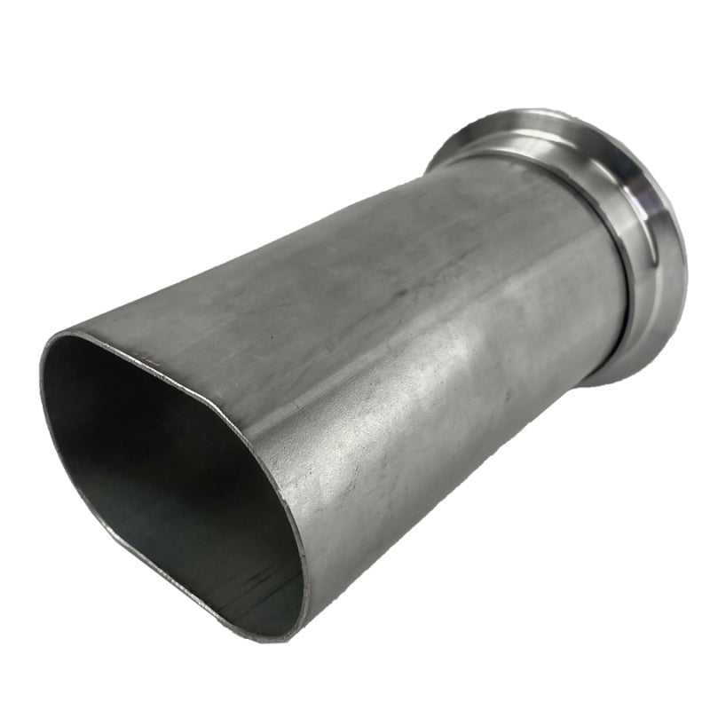 Granatelli 3.0in Round to 3.0in Oval Exhaust Adapter w/V-Band Granatelli Motor Sports Exhaust Adapters