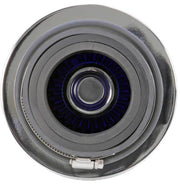 K&N Universal Air Filter Chrome Round Tapered Blue - 4in Flange ID x 1.125in Flange Length x 5.5in H K&N Engineering Air Filters - Universal Fit