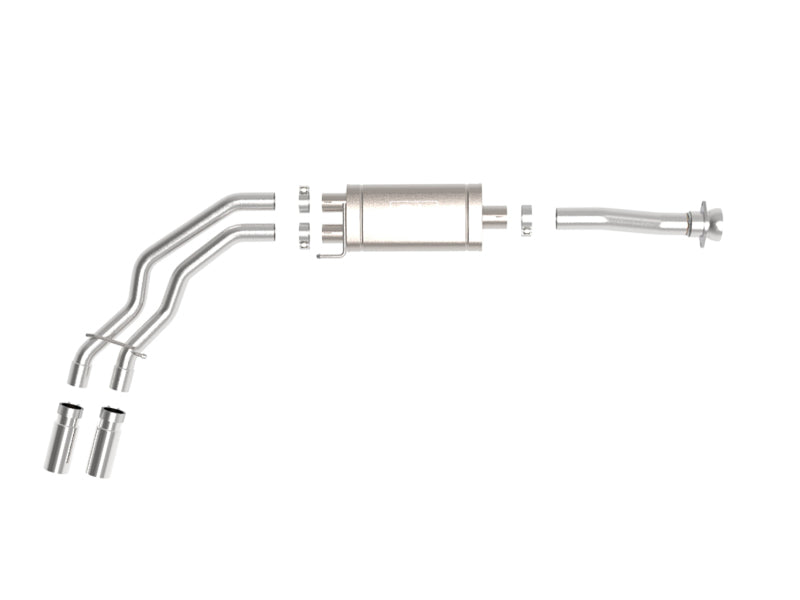 aFe Rebel 3in 409 SS Cat-Back Exhaust 2021 Ford F-150 V6 2.7L/3.5L (tt)/V8 5.0L w/ Polished Tips aFe Catback