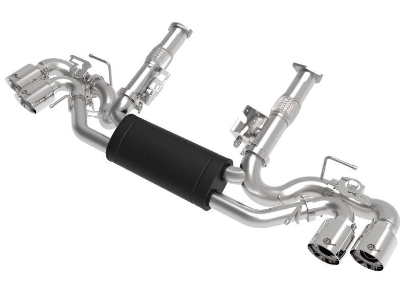 aFe MACH Force-Xp 3in to 2-1/2in 304SS Cat-Back 2020 Chevy Corvette (C8) 6.2L - Polished Tip aFe Catback