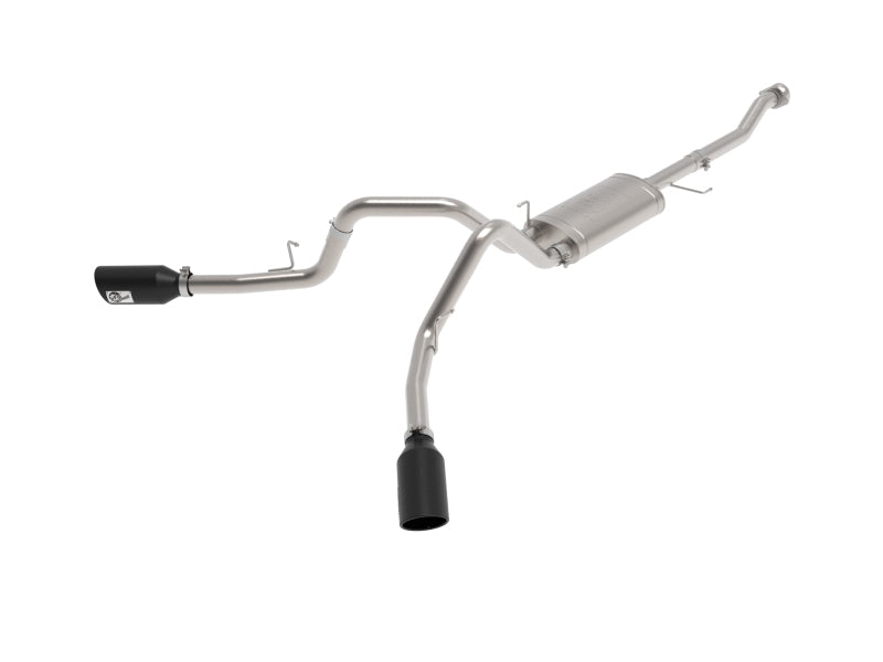 aFe Vulcan 3in 304 SS Cat-Back Exhaust 2021 Ford F-150 V6 2.7L/3.5L (tt)/V8 5.0L w/ Black Tips aFe Catback