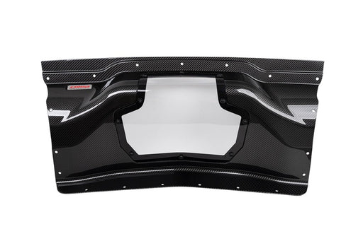 Corsa 2020+ Chevrolet Corvette C8/Z06 Carbon Fiber Air Intake Trunk Panel with Polycarbonate CORSA Performance Carbon Accessories