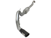 aFe Atlas Exhausts 4in Cat-Back Aluminized Steel Exhaust Sys 2015 Ford F-150 V6 3.5L (tt) Black Tip aFe Catback