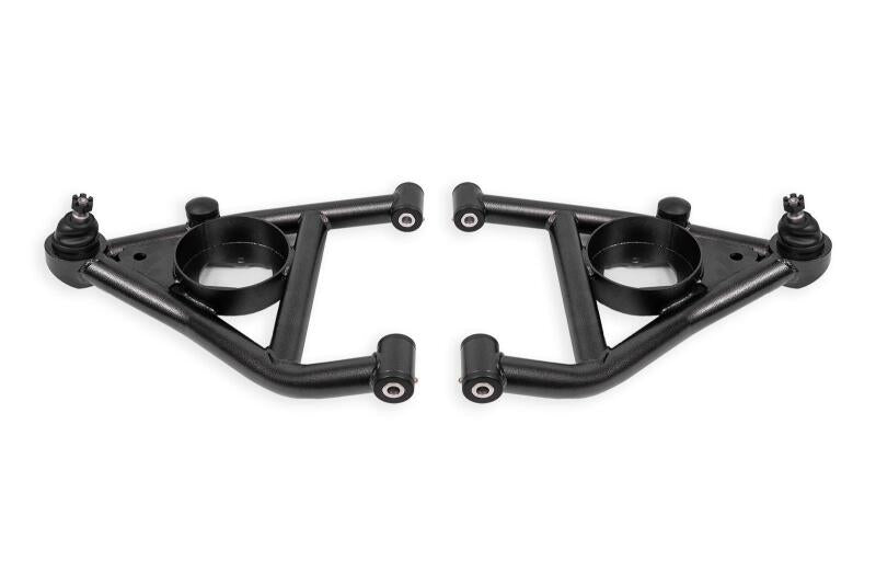 BMR 67-69 Chevrolet Camaro w/Rear Bump Stops Lower A-Arms w/STD Ball Joint Delrin - Black Hammertone BMR Suspension Control Arms