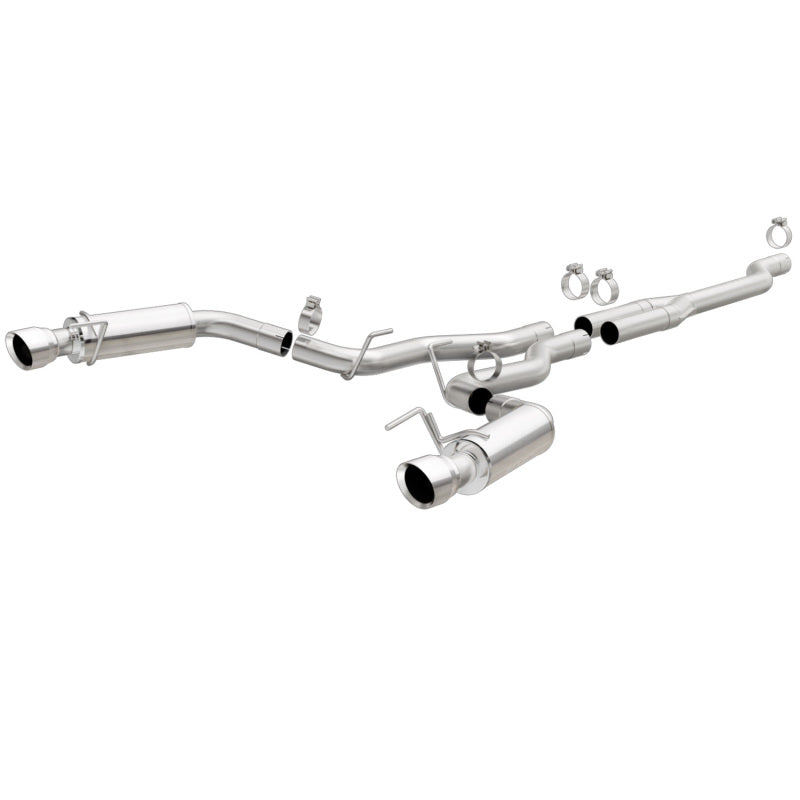 MagnaFlow Cat Back, SS, 2.5in, Competition, Dual Split Polish 4.5in Tips 2015 Ford Mustang Ecoboost Magnaflow Catback