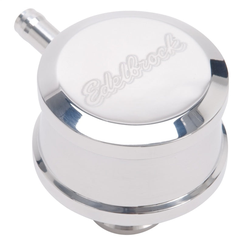 Edelbrock PCV for Valve Cover Aluminum Round Push In w/ 90-Degree Port Breather Look w/ Etched Logo Edelbrock PCV Valves