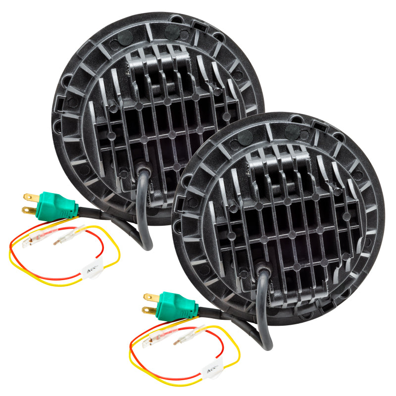 Oracle 7in High Powered LED Headlights - Black Bezel - ColorSHIFT - BC1 ORACLE Lighting Headlights