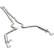 MagnaFlow Cat Back, SS, 2.5in, Competition, Dual Split Polished 4.5in Tips 2015 Ford Mustang V6 3.7L Magnaflow Catback