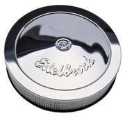 Edelbrock Air Cleaner Pro-Flo Series Round Steel Top Paper Element 14In Dia X 3 313In Chrome Edelbrock Air Filters - Universal Fit