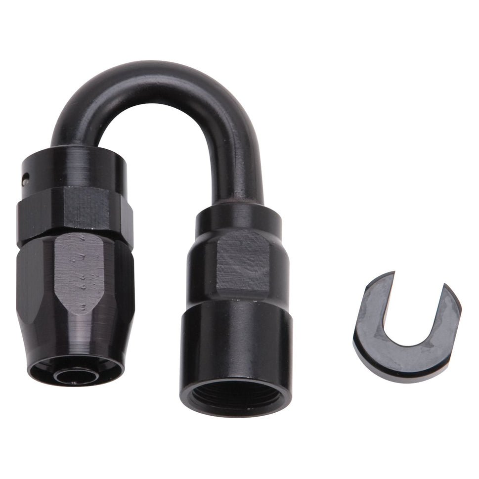 6AN 180 Degree Female SAE Quick-Disconnect x 5/16" Tube Size WIth Black Finish