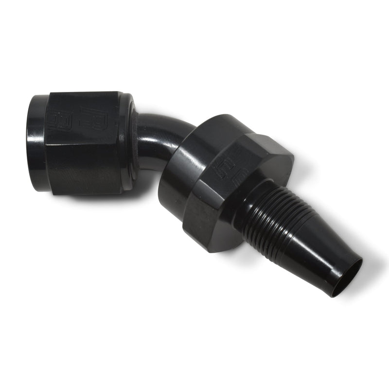 6AN 2-Piece 45 Degree Swivel Hose End Without Socket With Black Finish RUSSELL Autoparts