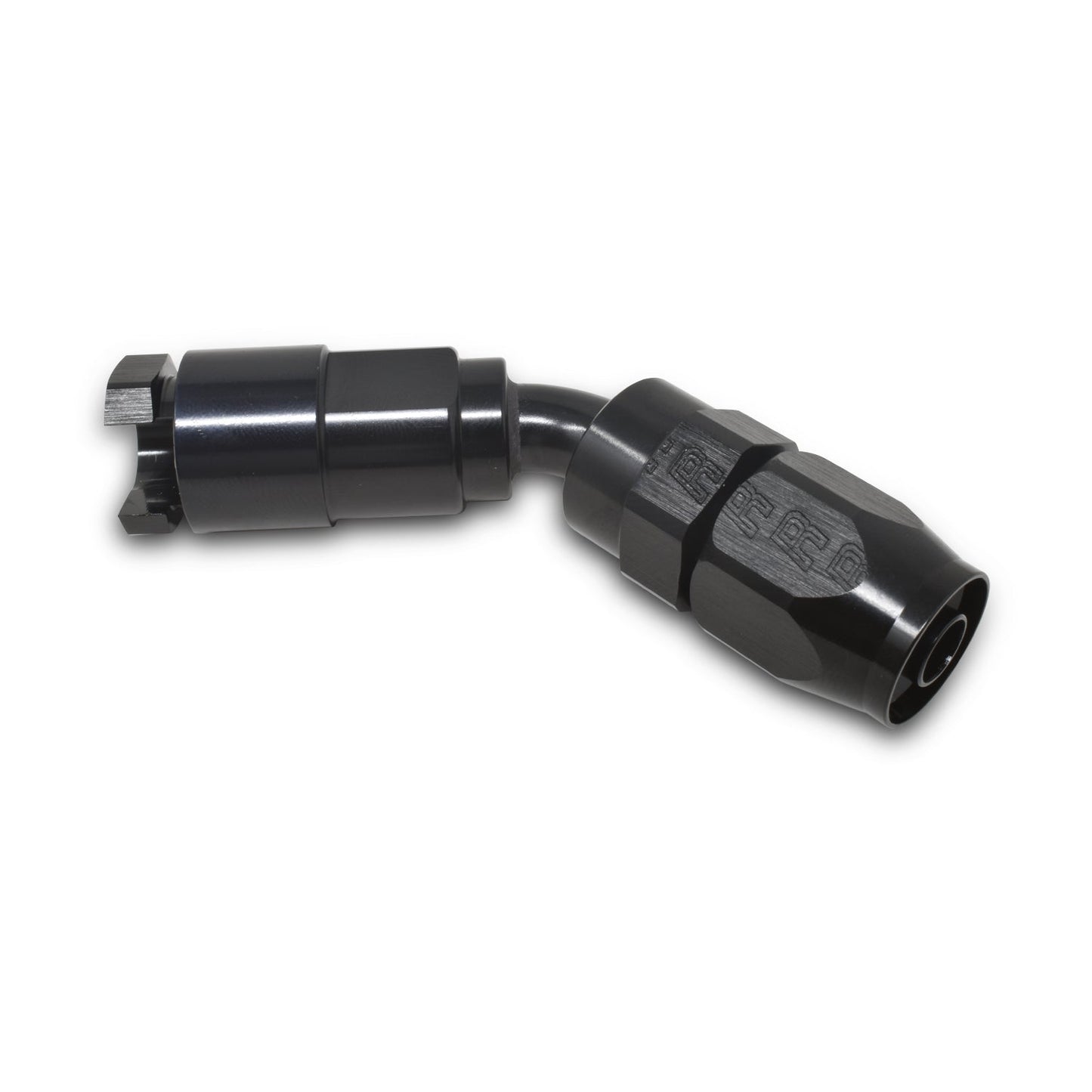 6AN 45 Degree Female SAE Quick-Disconnect x 3/8" Tube Size WIth Black Finish RUSSELL Autoparts