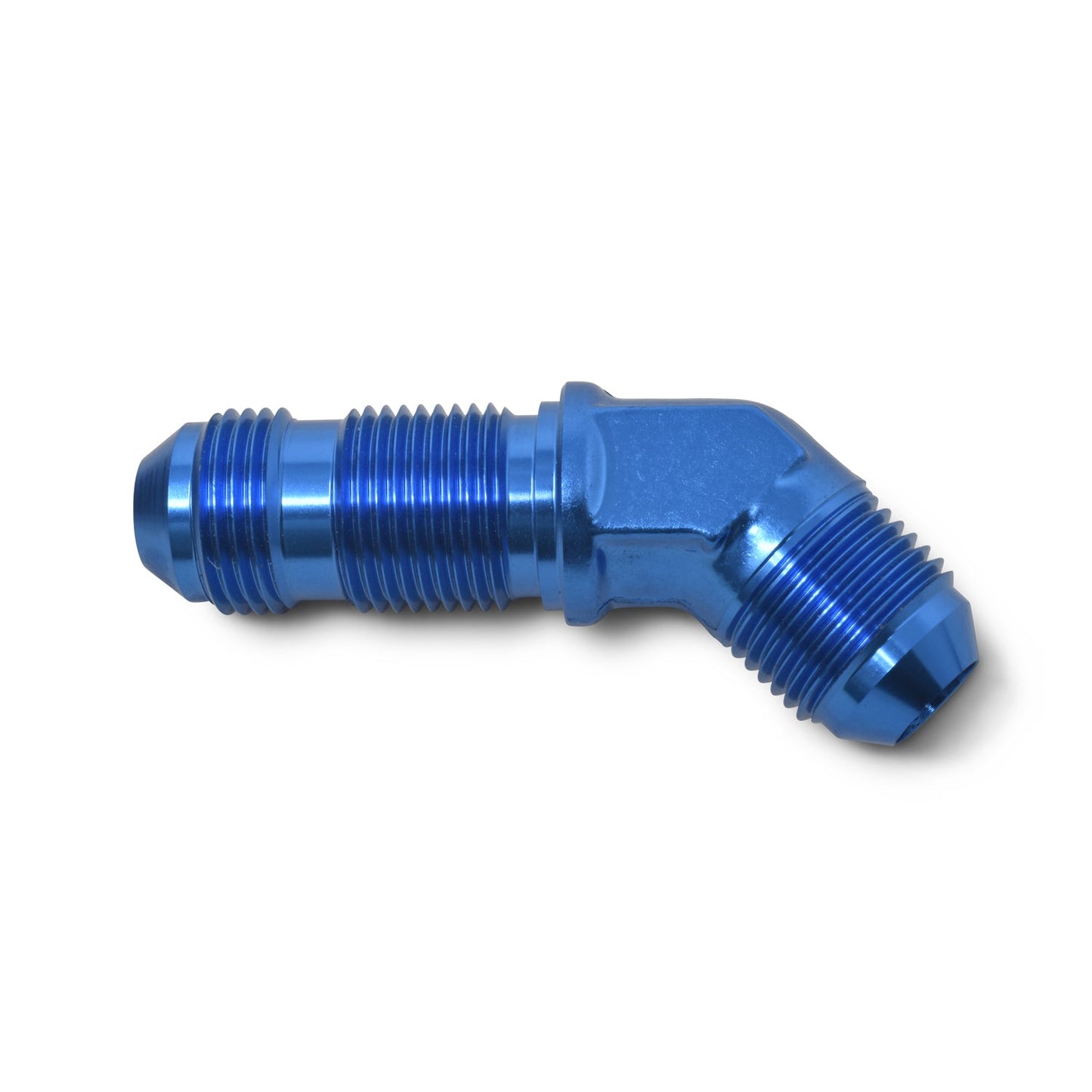 6AN 45 Degree Flare Bulkhead Adapter Fitting With Blue Finish RUSSELL Autoparts