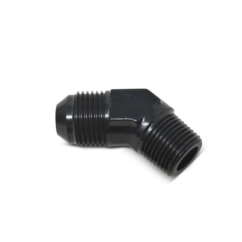 6AN 45 Degree Flare To 1/8" Pipe Adapter Fitting With Black Finish RUSSELL Autoparts