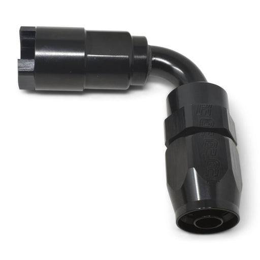 6AN 90 Degree Female SAE Quick-Disconnect x 3/8" Tube Size WIth Black Finish RUSSELL Autoparts