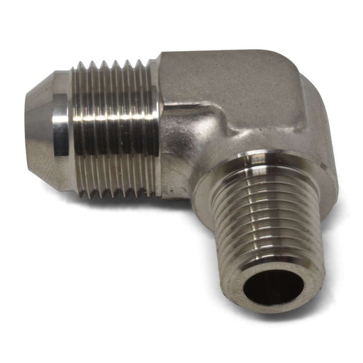 6AN 90 Degree Flare To 1/4" Pipe Adapter Fitting With Endura Finish RUSSELL Autoparts