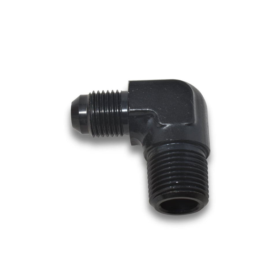 6AN 90 Degree Flare To 3/8" Pipe Adapter Fitting With Black Finish