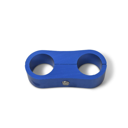 6AN Aluminum Hose Separator For Two 6AN Size Tubing With Blue Finish - Pair RUSSELL Autoparts