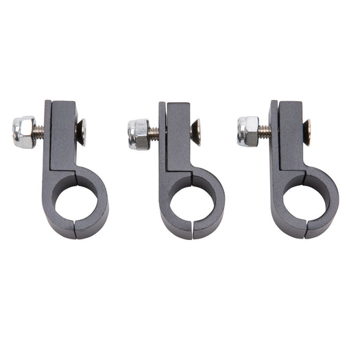 6AN Aluminum Line Clamp For 6AN Size Tubing With Black Finish - 4 Pack RUSSELL Autoparts