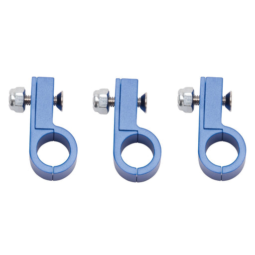 6AN Aluminum Line Clamp For 6AN Size Tubing With Blue Finish - 4 Pack RUSSELL Autoparts