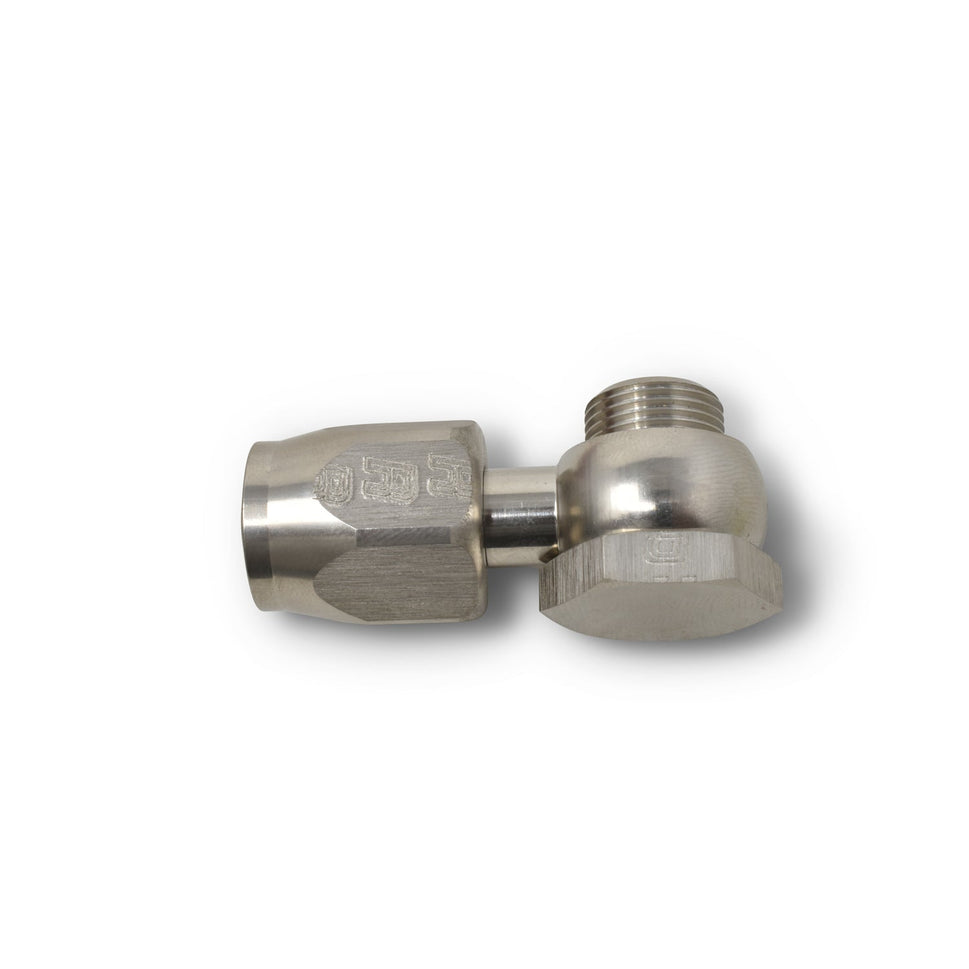 6AN Edelbrock Thunder/Performer Carb 5/8" -20 Banjo Fitting, Endura Finish