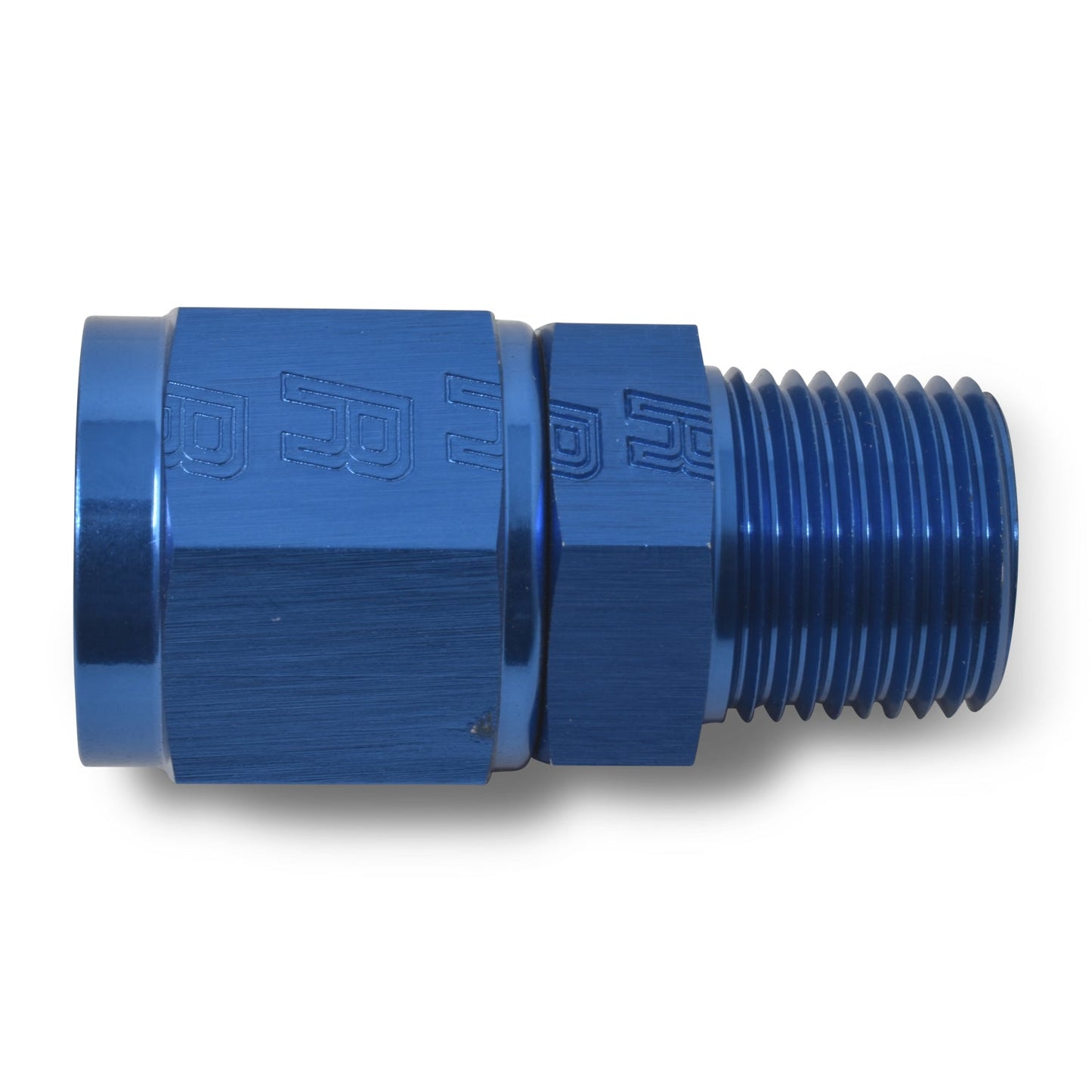 6AN Female To 1/4" Male NPT Fitting With Blue Finish RUSSELL Autoparts
