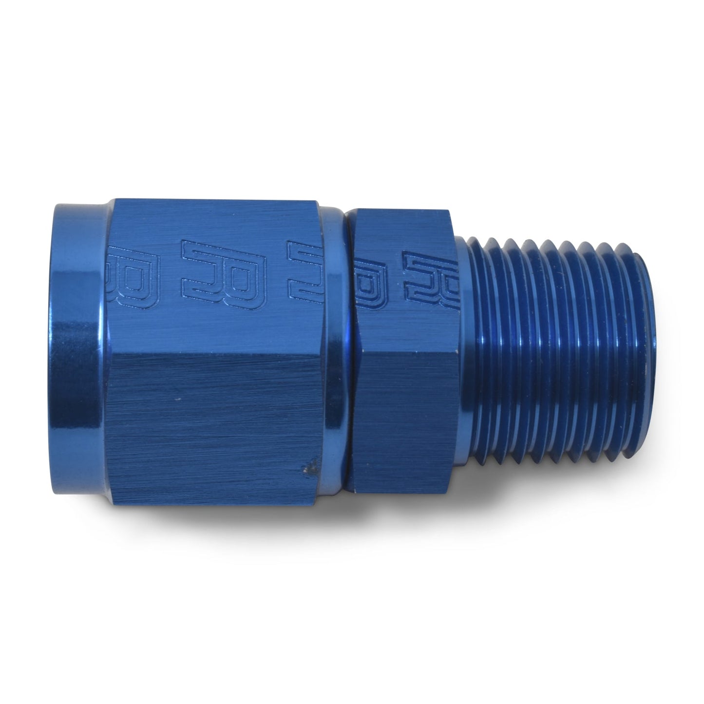 6AN Female To 3/8" Male NPT Fitting With Blue Finish RUSSELL Autoparts