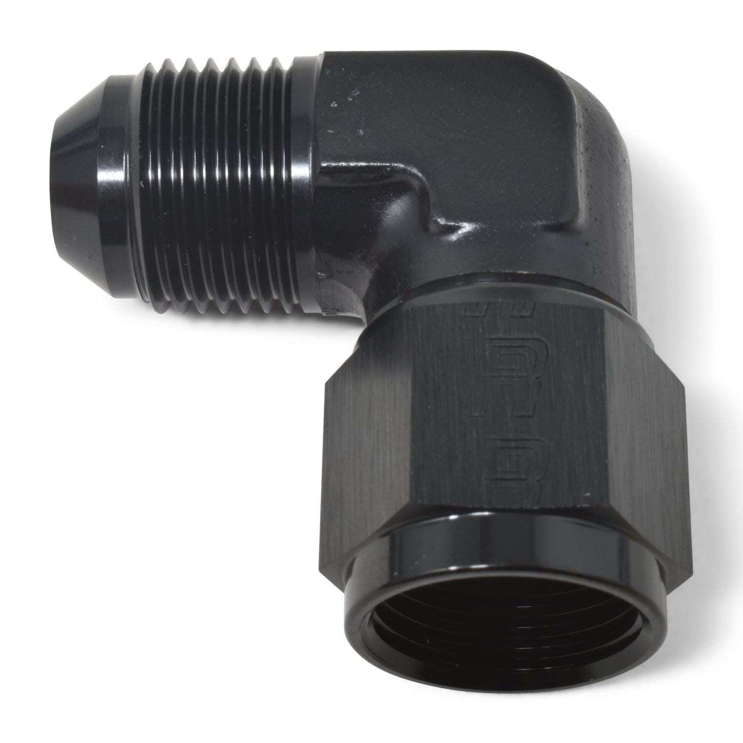 6AN Flare Female To Flare Male 90 Degree Fitting With Black Finish RUSSELL Autoparts