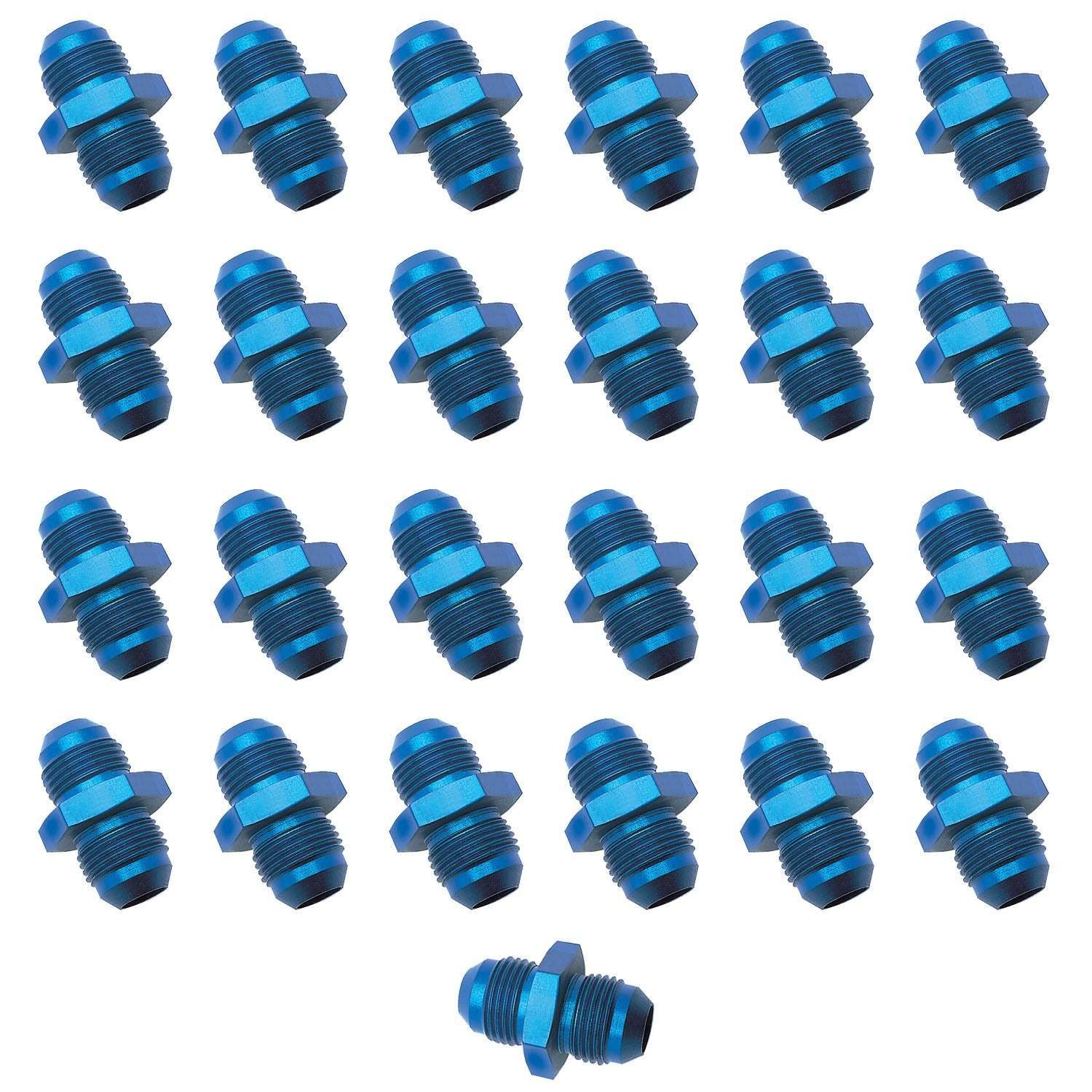 6AN Flare Union Adapter Fitting With Blue Finish - 25 Pack