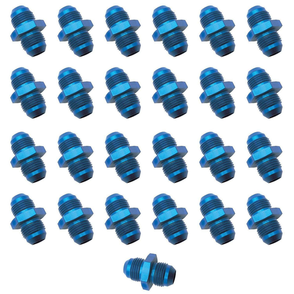 6AN Flare Union Adapter Fitting With Blue Finish - 25 Pack