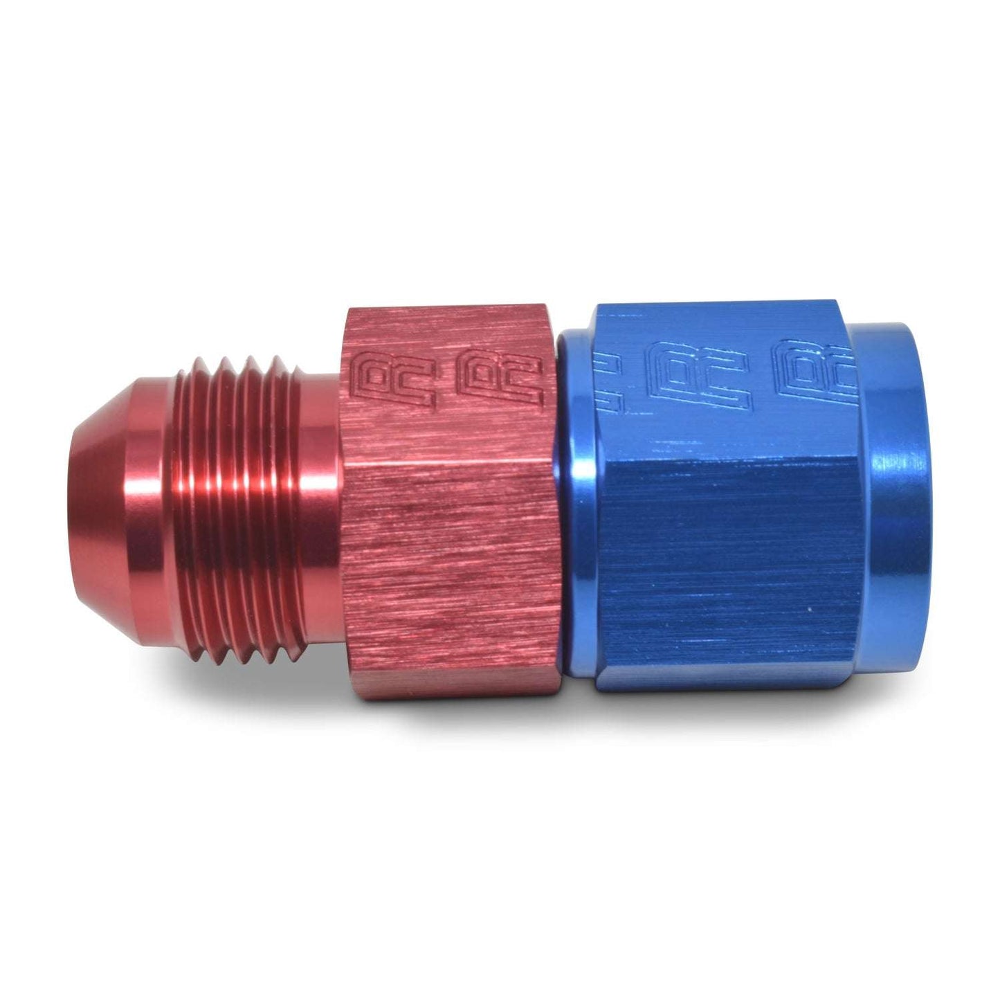 6AN Fuel Pressure Takeoff Adapter, 1/8" NPT Side Port With Red/Blue Finish RUSSELL Autoparts