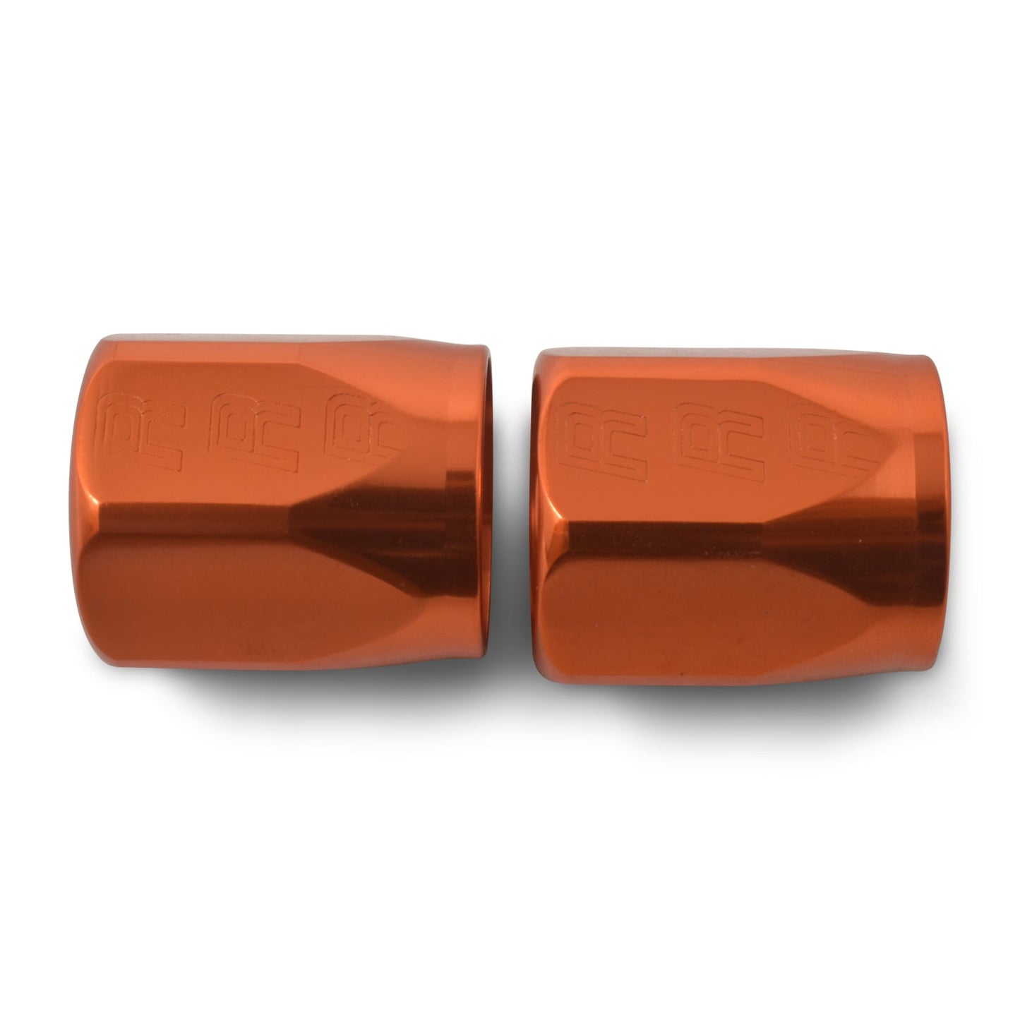6AN Hose End Socket With Orange Anodized Finish - Pair RUSSELL Autoparts