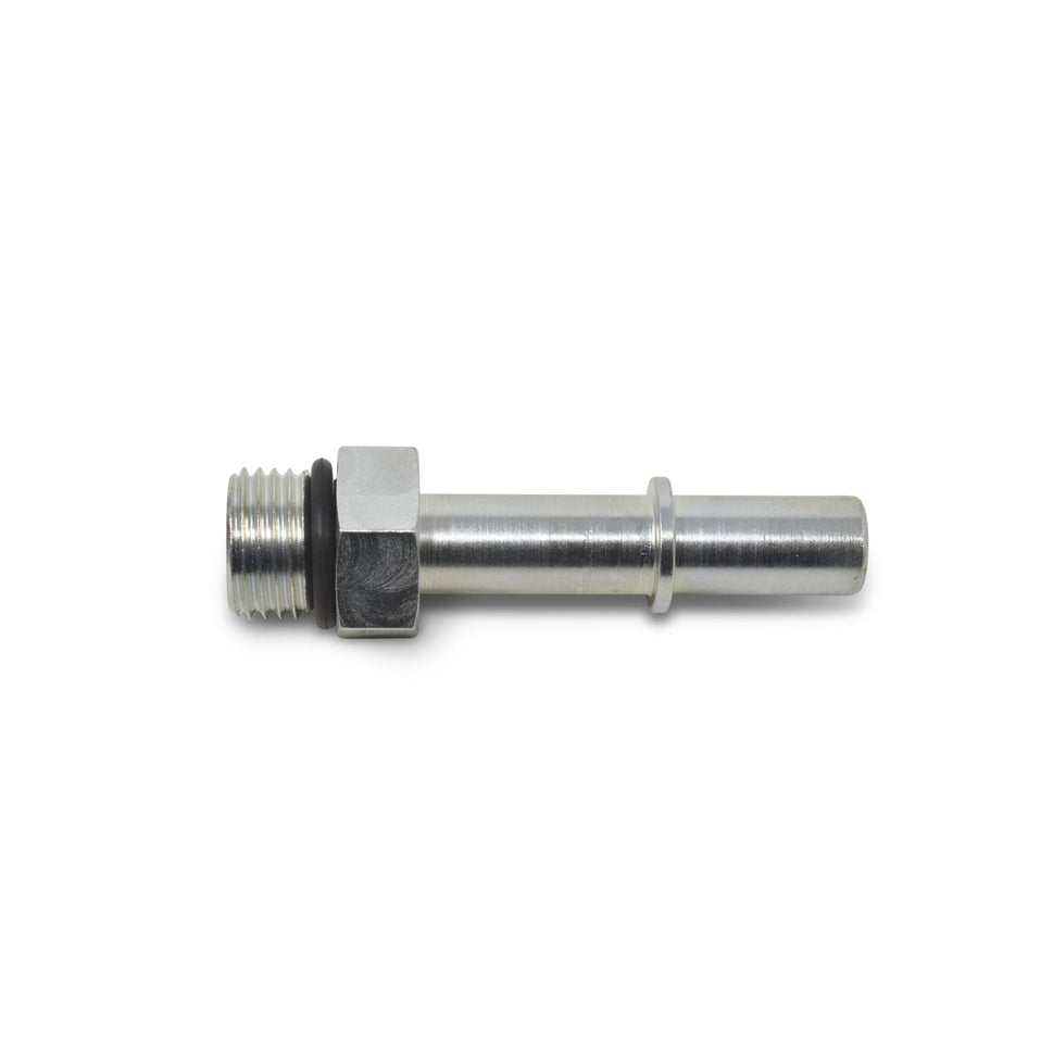 6AN Male (ORB) SAE port x 3/8" SAE Quick-Disconnect Male Adapter w/ Zinc Finish