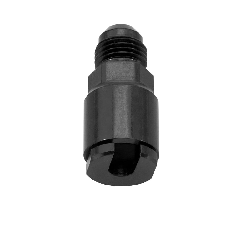 6AN Male x 1/4' SAE Quick-Disconnect Female Threaded Cap Fitting, Black Finish