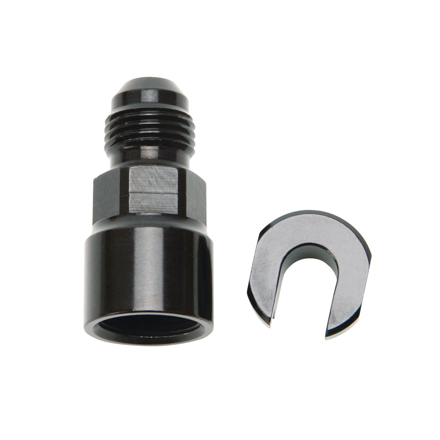 6AN Male x -16' SAE Quick-Disconnect Female Threaded Cap Fitting, Black Finish RUSSELL Autoparts
