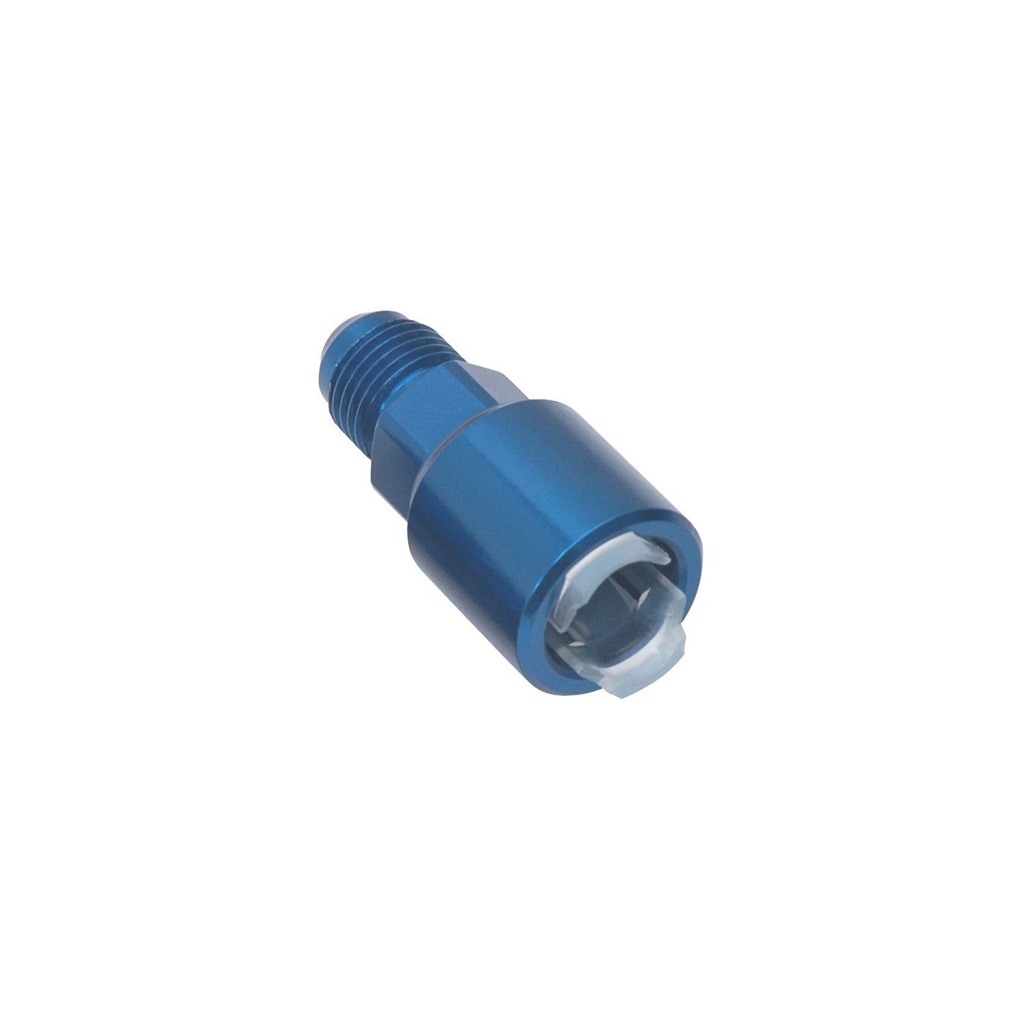 6AN Male x 3/8' SAE Quick-Disconnect Push-On Female Fitting With Blue Finish RUSSELL Autoparts