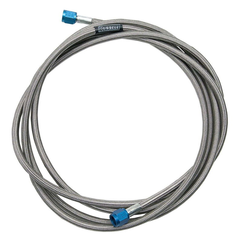 6AN Nitrous Line Assembly In 16 Foot Length With Blue Hose Ends RUSSELL Autoparts