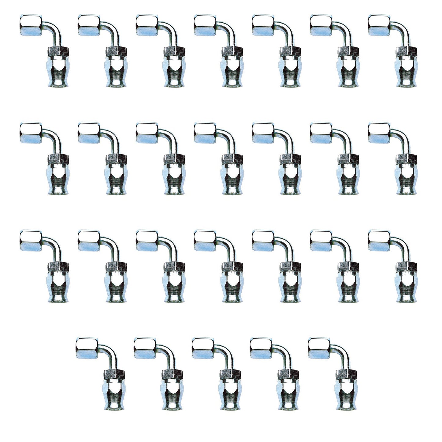 6AN PowerFlex 90 Degree Hose End With Endura Finish - 25 Pack RUSSELL Autoparts