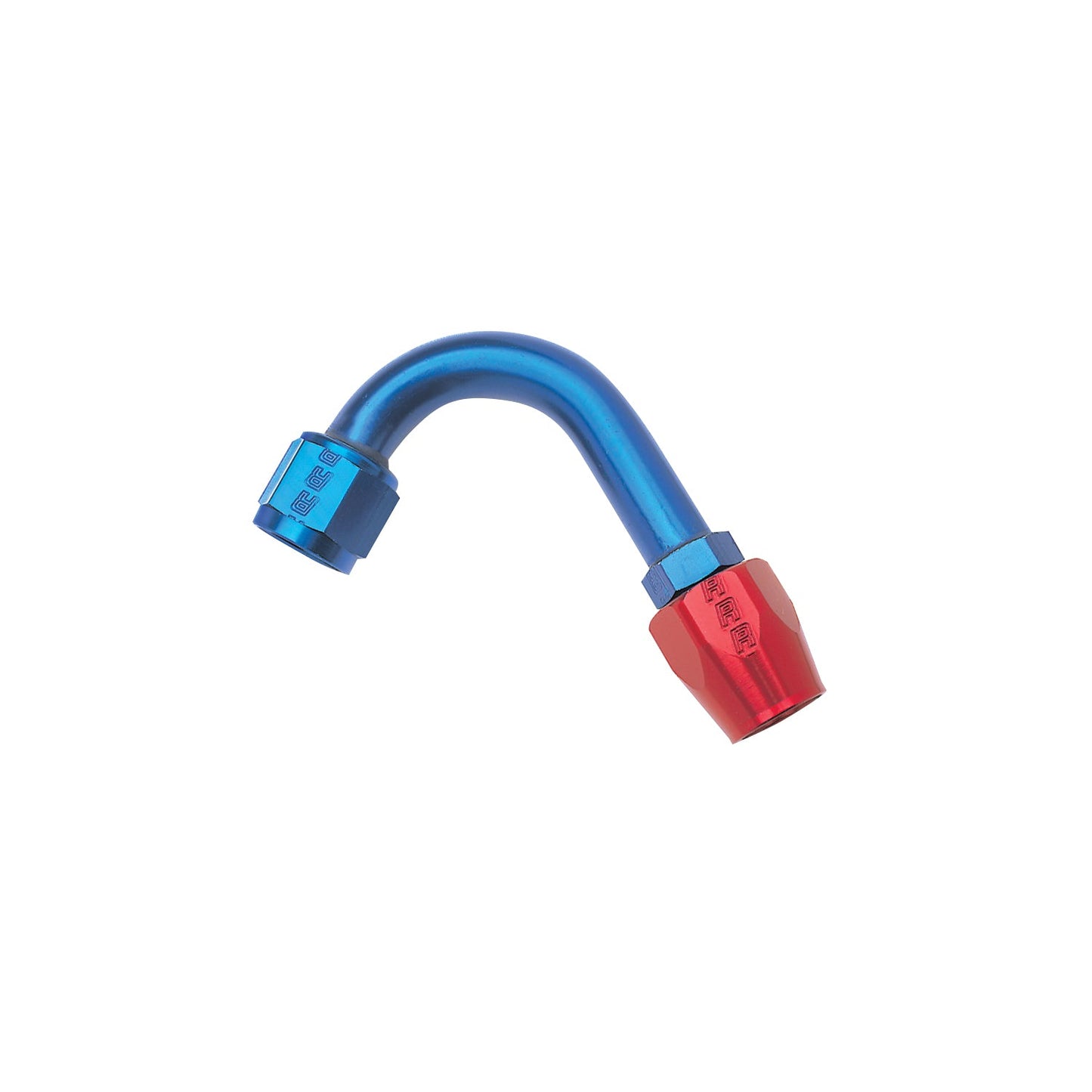 6AN ProClassic 120 Degree 1" Radius Hose End With Red/Blue Finish RUSSELL Autoparts
