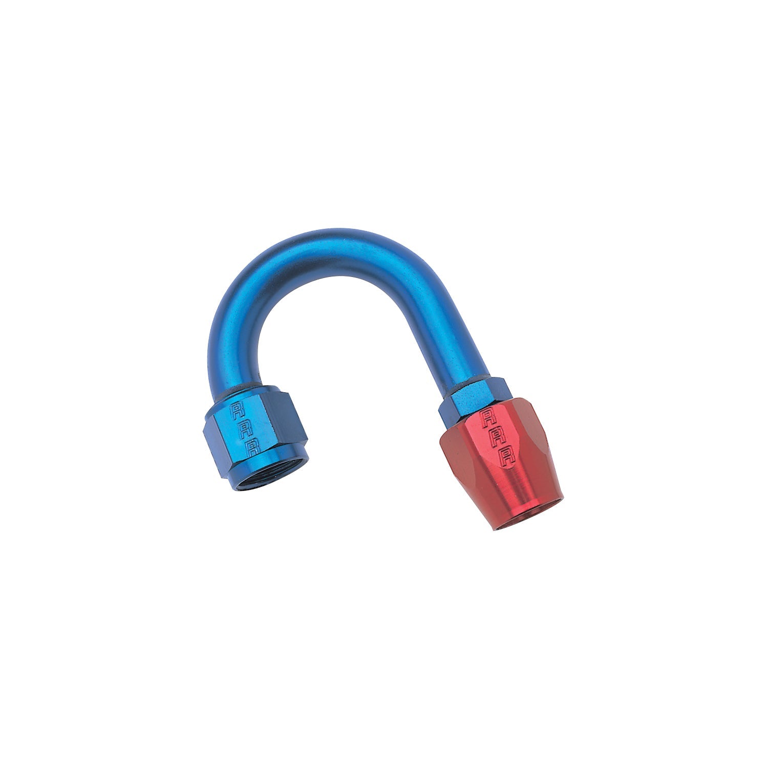 6AN ProClassic 180 Degree 1" Radius Hose End With Red/Blue Finish