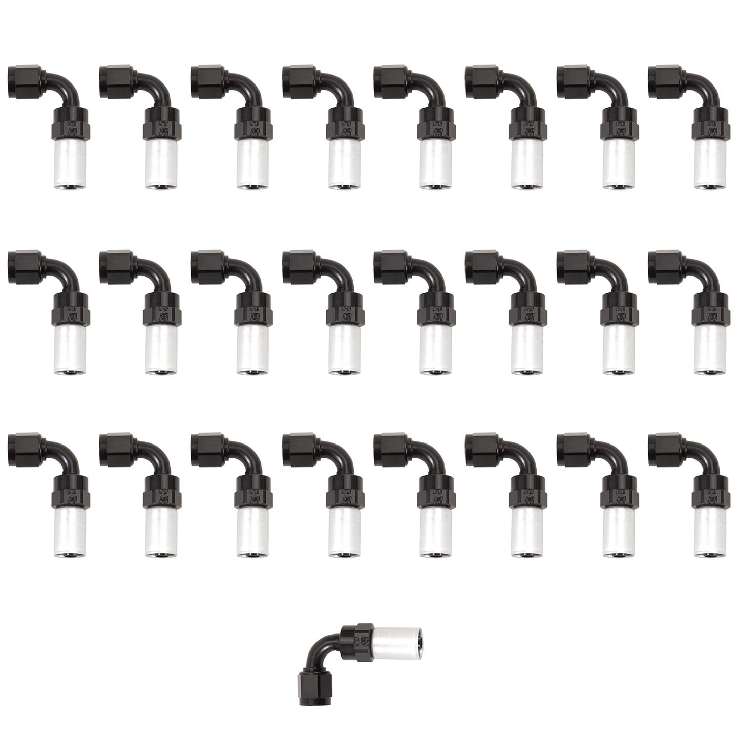 6AN ProClassic Crimp 90 Degree Hose End - 25 Pack RUSSELL Autoparts